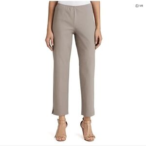 Eileen Fisher Cotton Stretch Twill Crop Ankle Pants Size M Beige Tan